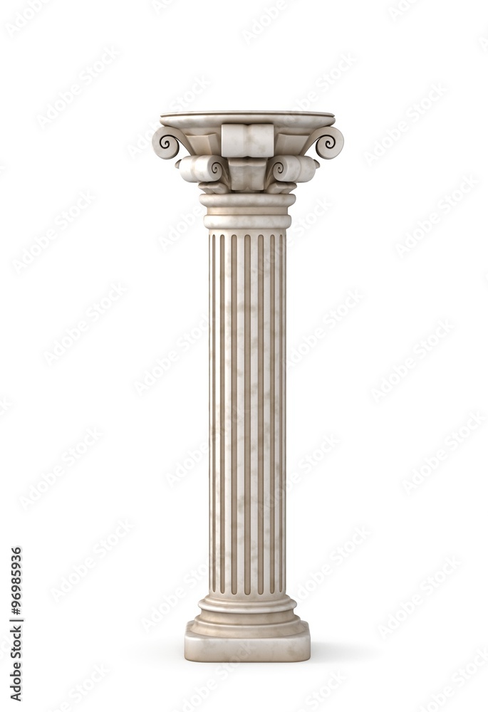 Classic Greek Pillar. 3d rendering. Classic Greek Pillar. 3d rendering.