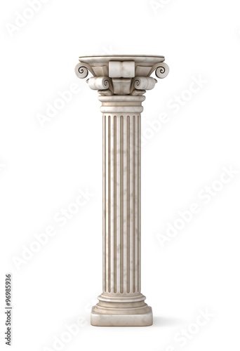 Classic Greek Pillar. 3d rendering.
