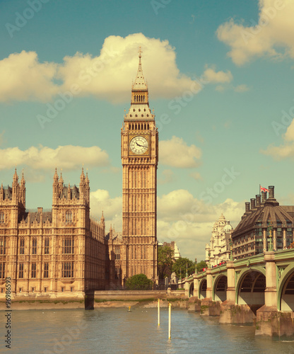 House of Parliament  in London UK.  Toned image