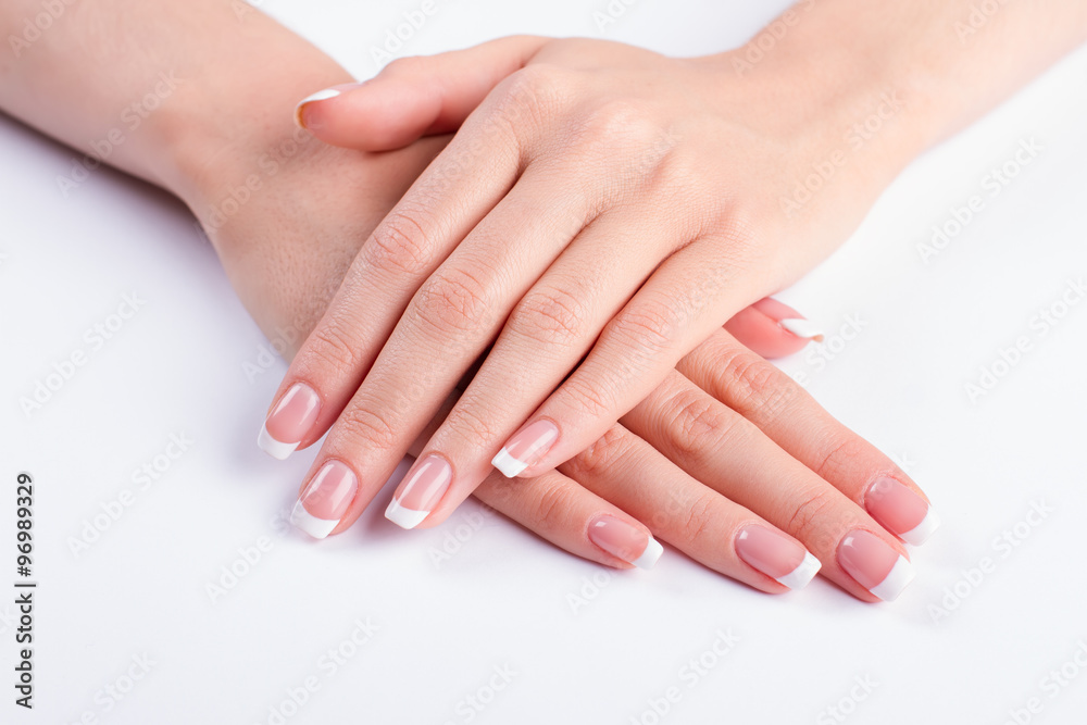 Female classic manicure.