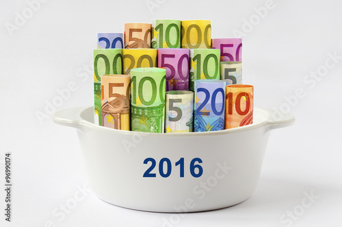 Картината върху платно Geldtopf 2016