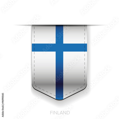 Finland flag vector ribbon