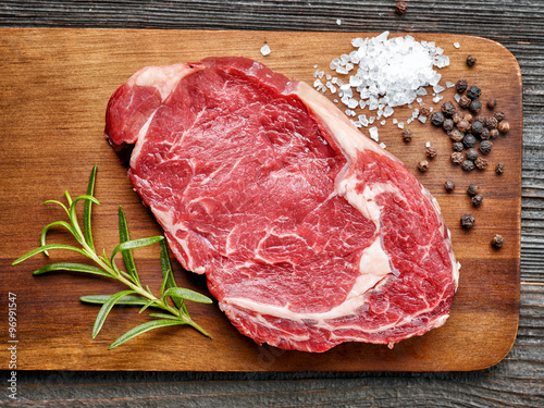 Canvas Print raw beef steak