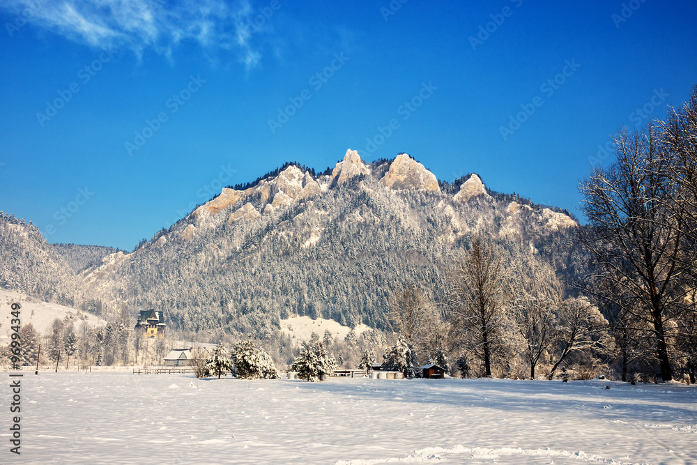 Winter Landscape In Pieniny Mountains, Three Crowns, Poland