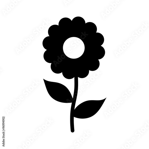 Chamomile daisy flower flat icon for apps and websites