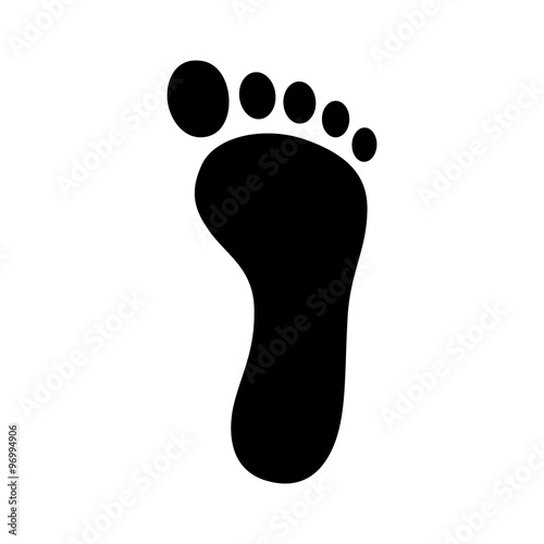 One footprint / foot print flat icon for apps and websites photo