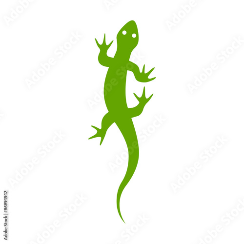 Gecko lizard flat vector icon