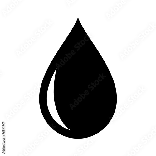 Petroleum oil drop flat icon for apps and websites