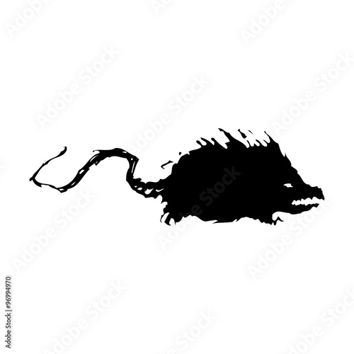 Giant sewer rat flat icon for apps and websites