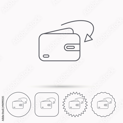 Free Download Receive money icon. Cash wallet sign. - GFXLoad