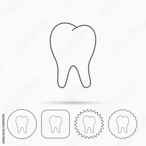 Tooth icon. Stomatology sign.
