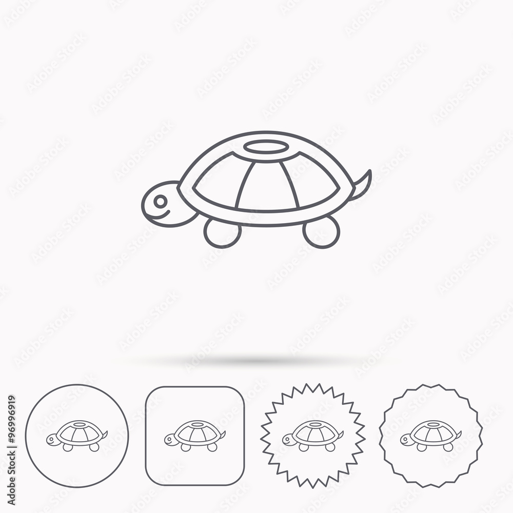 Turtle icon. Tortoise sign. Turtle icon. Tortoise sign.