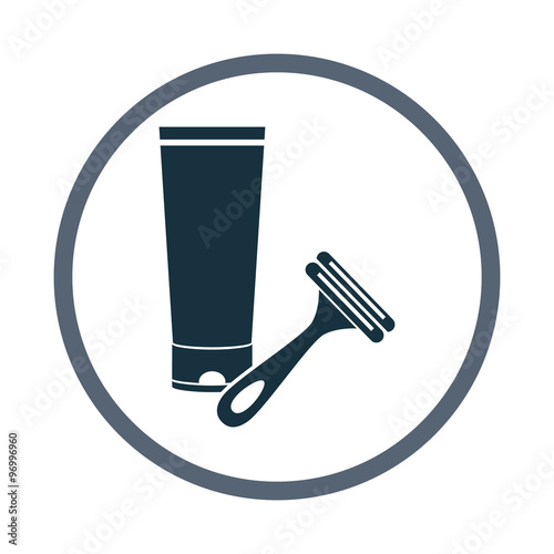 Shaving cream and razor icon