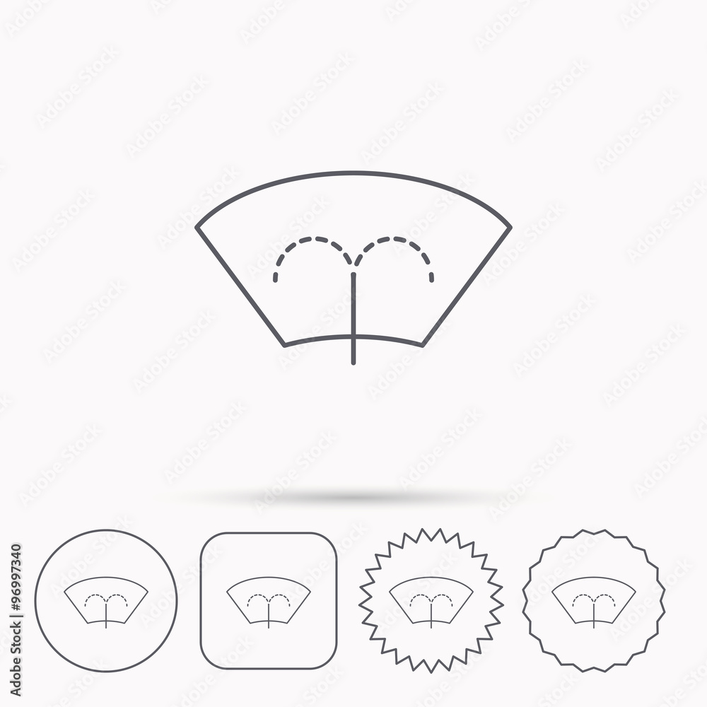 Washing window icon. Windshield cleaning sign. Washing window icon. Windshield cleaning sign.
