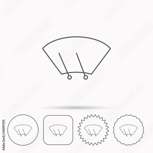 Windscreen wipers icon. Windshield sign.