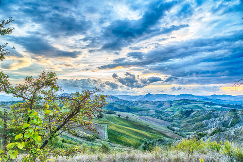 Green rolling hills