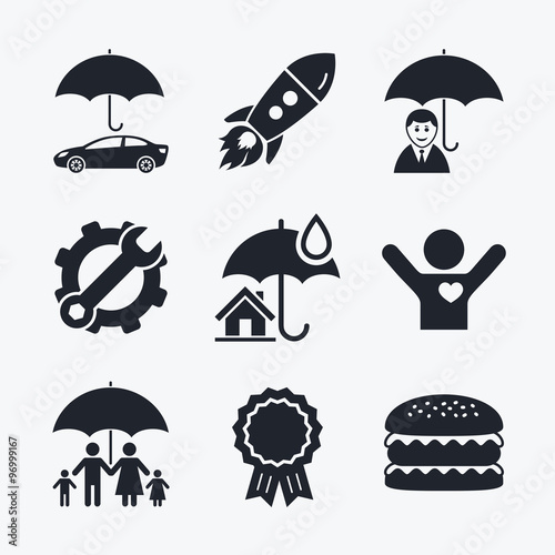 Family, Real estate or Home insurance icon.