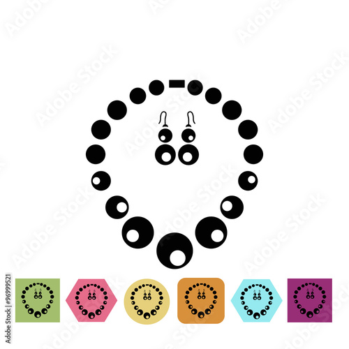 Necklace and earrings set icon