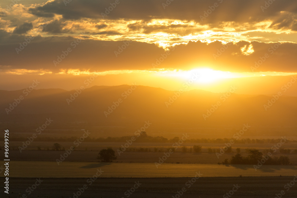 Fototapeta premium rural sunset