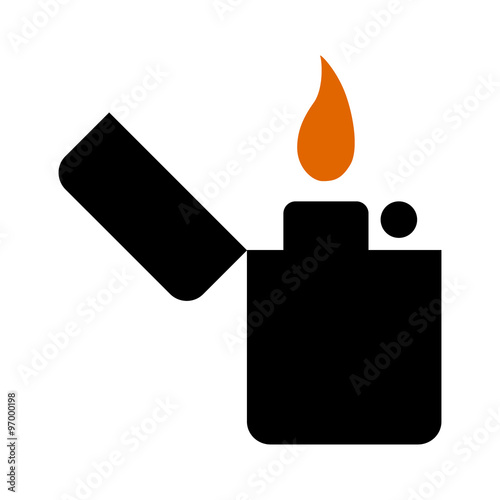 Vintage lighter flat icon