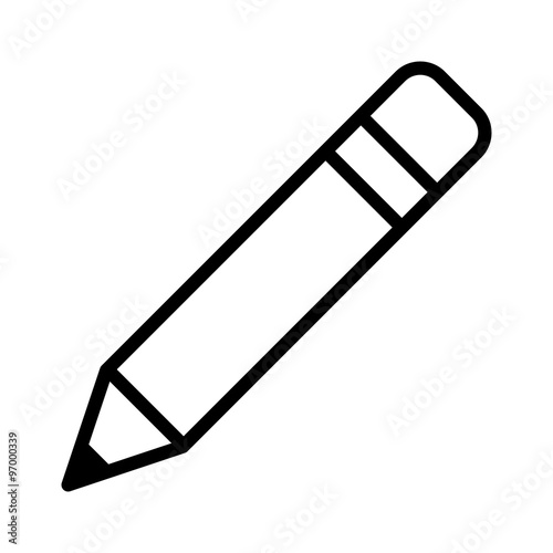 pencil, write or compose line art icon for apps and websites