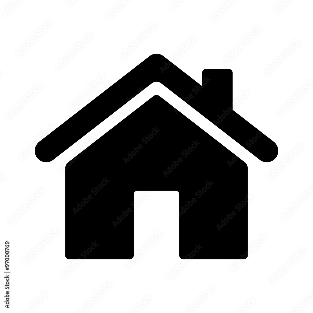 Web home flat icon for apps and websites