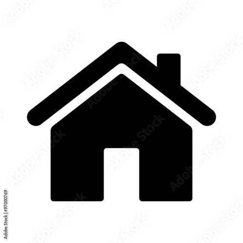 Web home flat icon for apps and websites photo