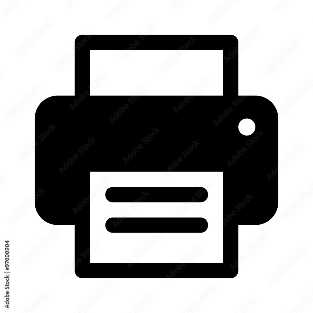 Document desktop printer flat icon for apps and websites Document desktop printer flat icon for apps and websites