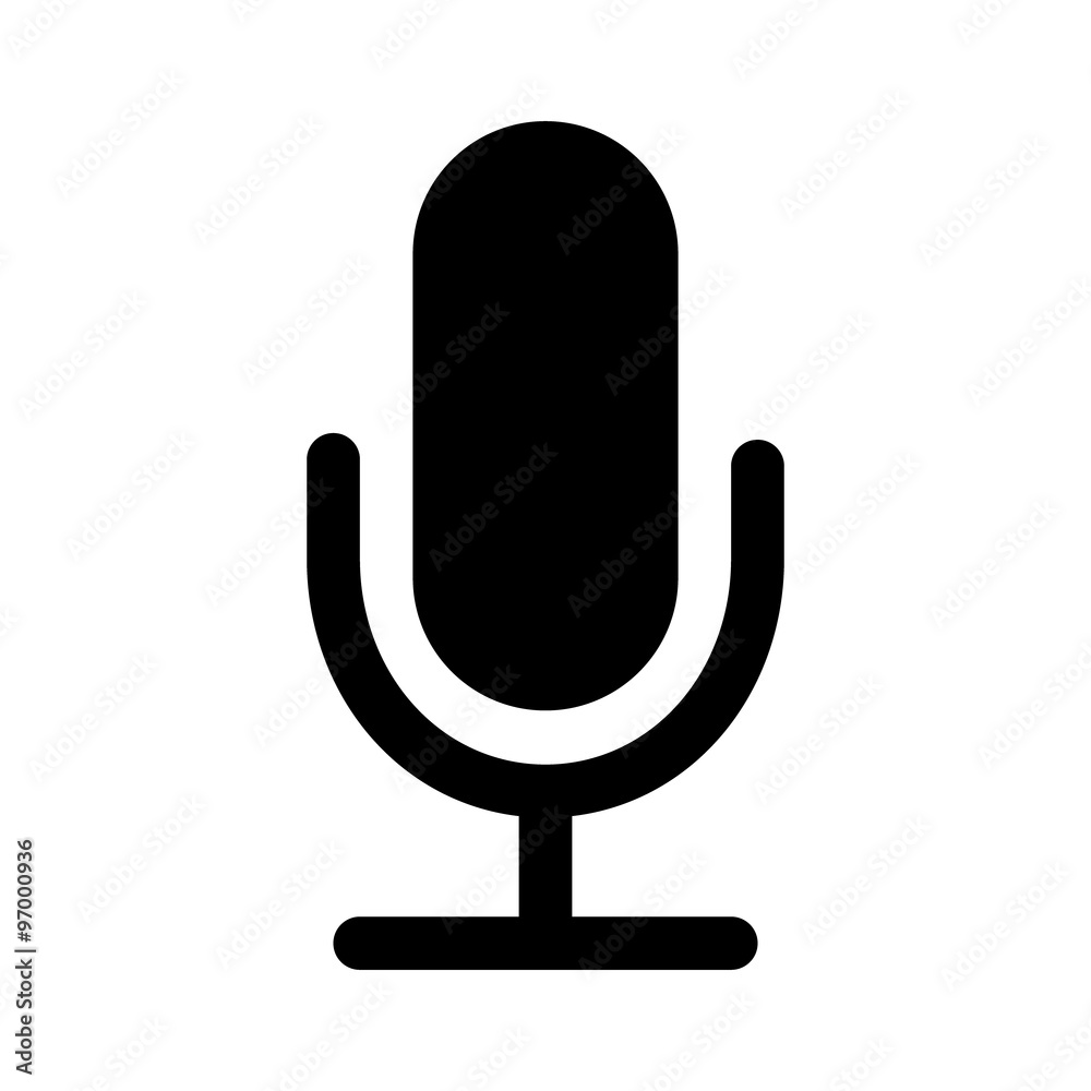 Vecteur Stock Microphone speaker (speech to text) flat icon for apps and  websites | Adobe Stock