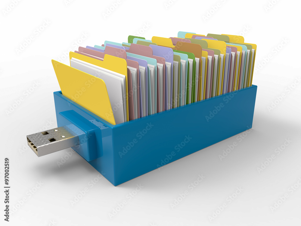 USB Drawer of Folders Flash Drive