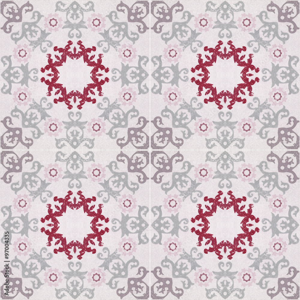 Old ceramic tiles patterns in the park public. Old ceramic tiles patterns in the park public.