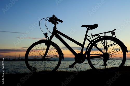 Bicycle Silhouette at sunset