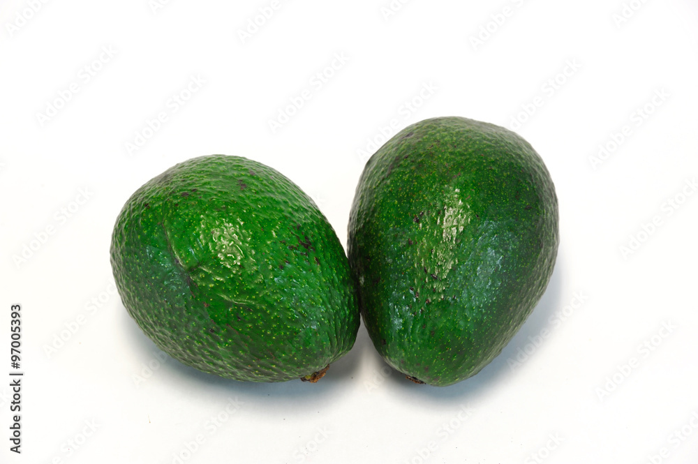 avocado on white background avocado on white background