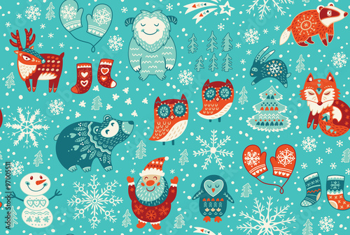 Christmas seamless pattern