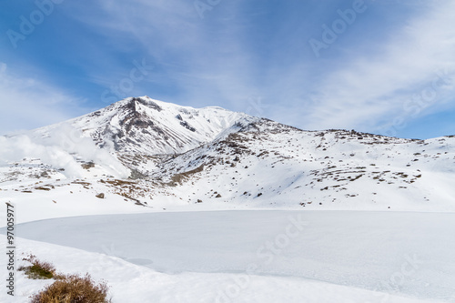 Mountain Asahidake in winter