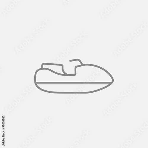 Jet scooter line icon.