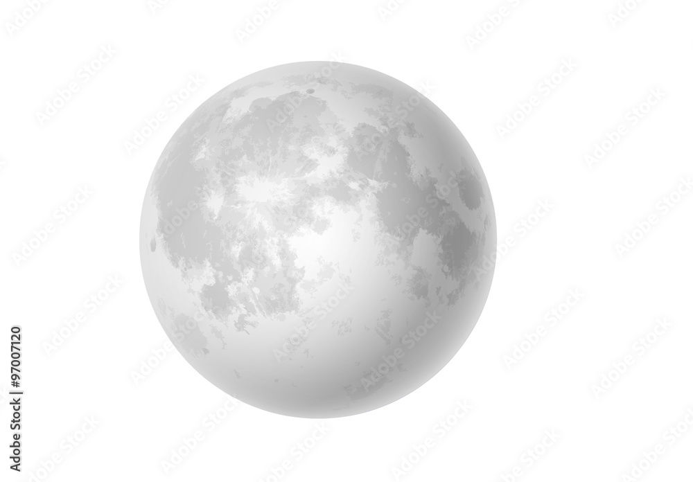 Fototapeta premium moon on white background