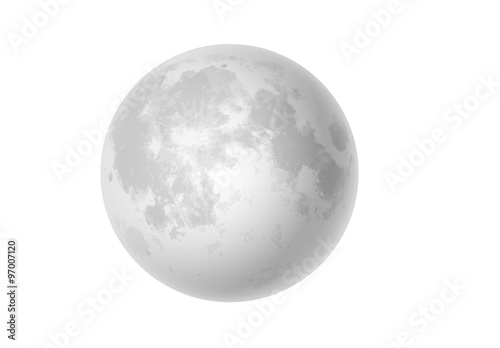 moon on white background