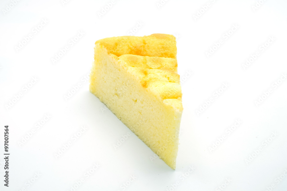cheese cake on the white background
