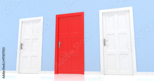 3d door render vote concept