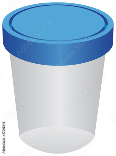 Plastic container for urine