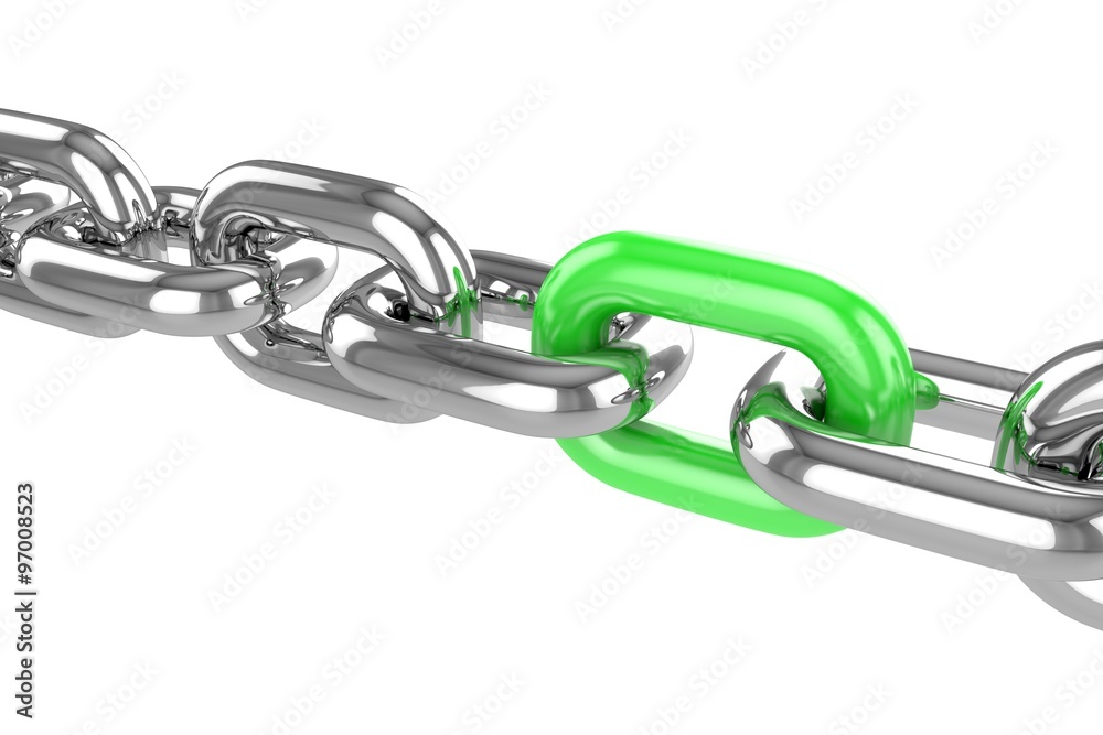 Obraz premium render stainless steel chain