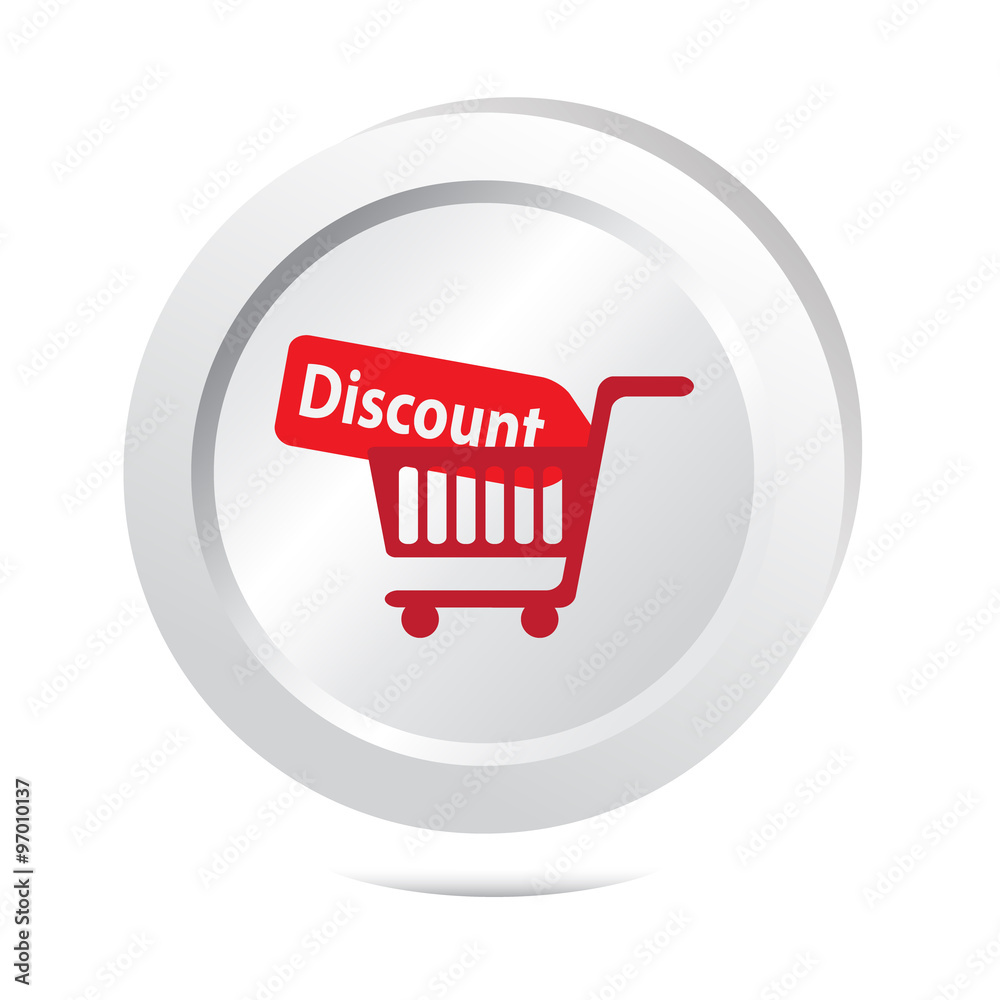 Discount and cart button icon Discount and cart button icon