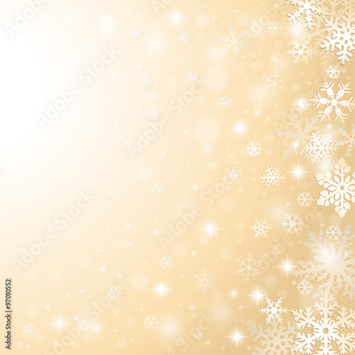 Christmas winter background with falling snowflakes