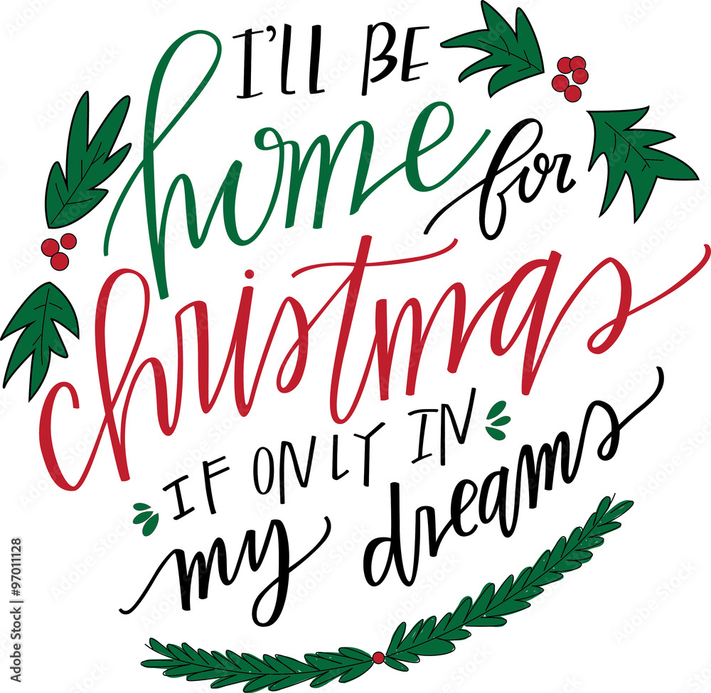 ill be home for christmas clipart