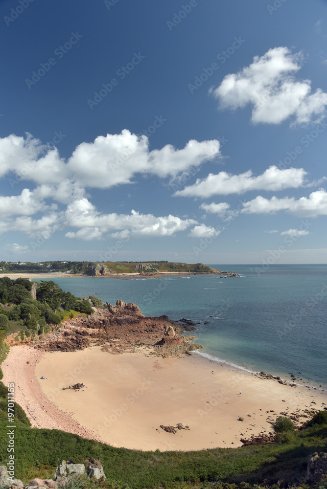 Beauport bay on south coast of Jersey