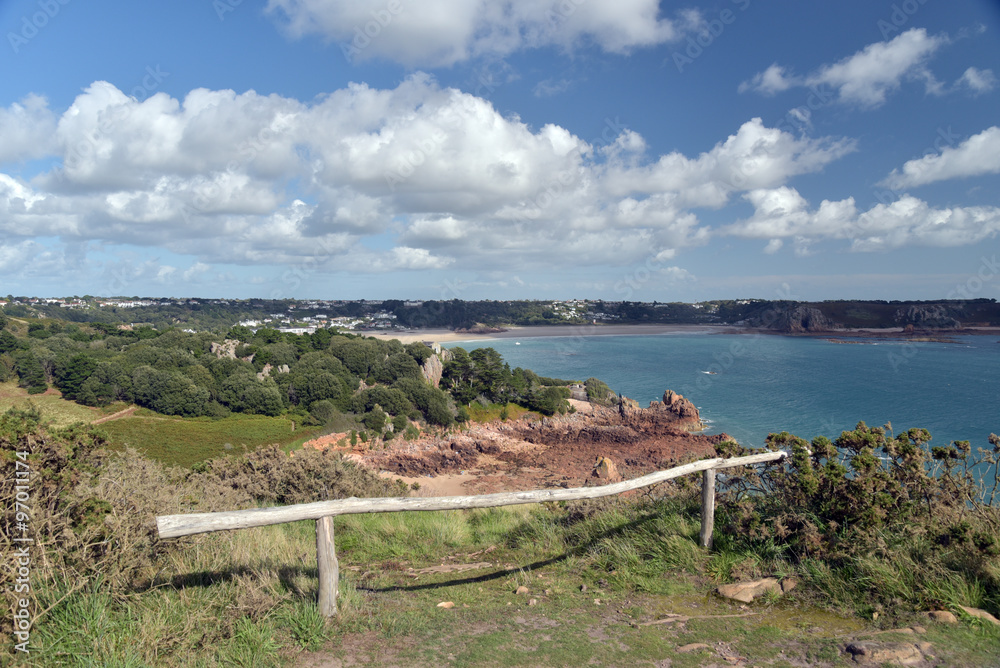 Beauport bay on south coast of Jersey