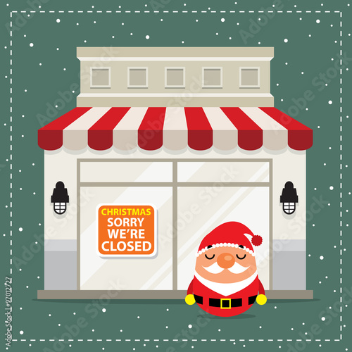 Christmas Closed Signboard