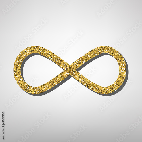 Limitless symbol illustration. Golden icon