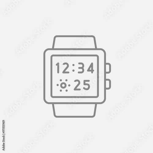 Smartwatch line icon.